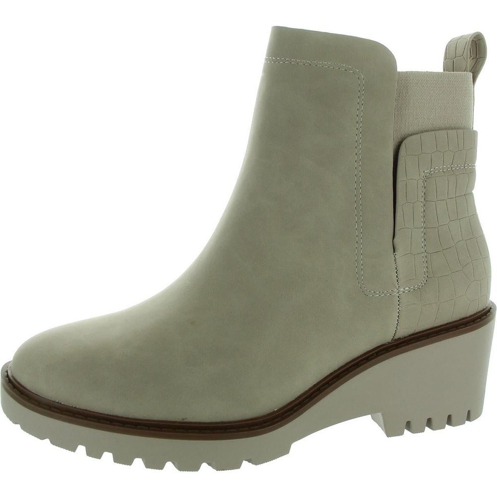 Embossed Nubuck Ankle Boots
