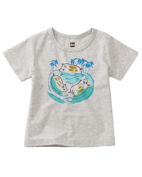 Tea Collection Swimming Pigs Graphic T-Shirt