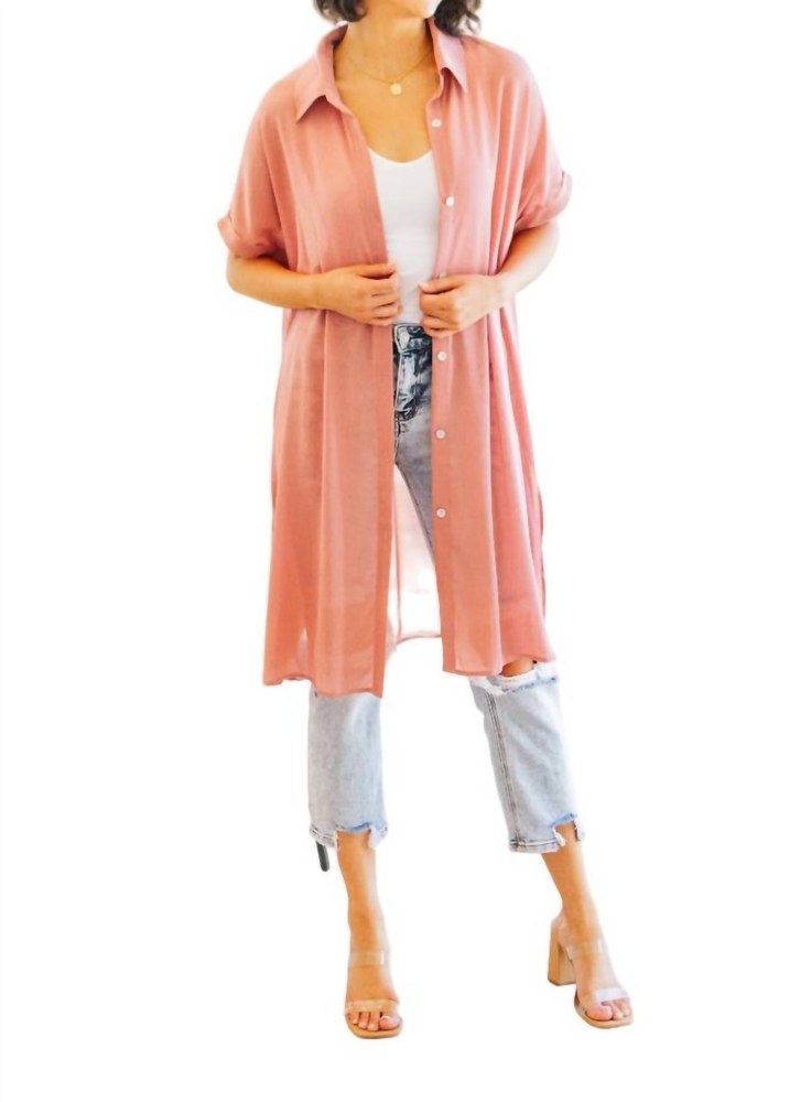Timeless Appeal Shirtdress In Pink 7732452851772