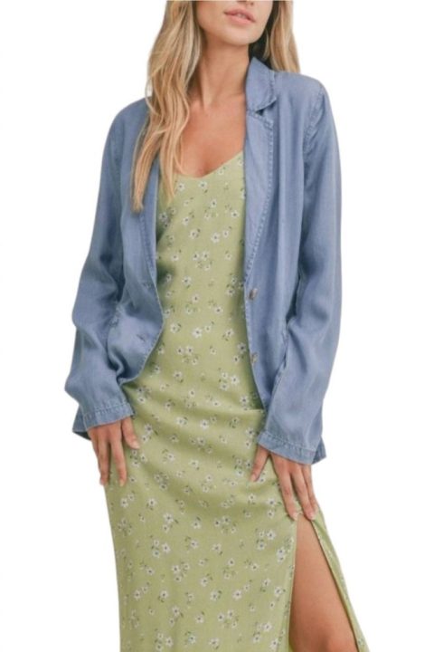 Valley Girl Blazer In Chambray 7732456489020