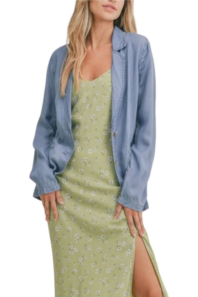Valley Girl Blazer In Chambray 7732456489020