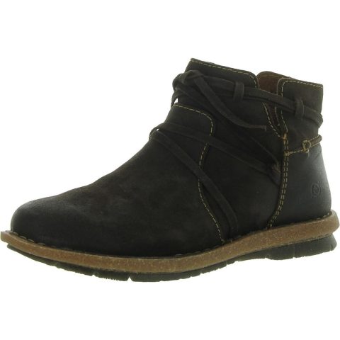 Zip Up Laces Ankle Boots
