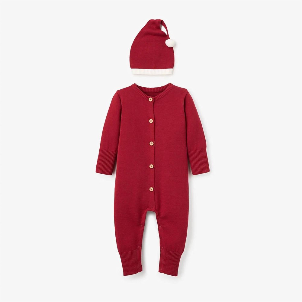 Kids’ Santa Baby Jumpsuit In Red