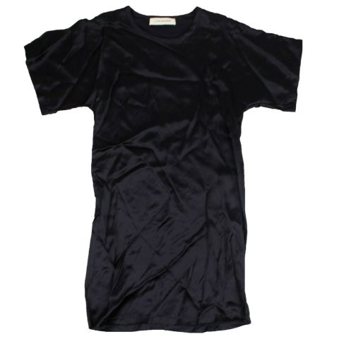 Navy Satin T-Shirt Dress