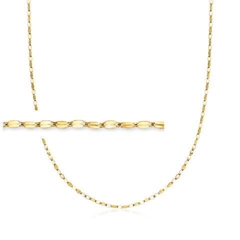 Ross-Simons Italian 1.5mm 18kt Yellow Gold Lumachina-Chain Necklace 7151053045820