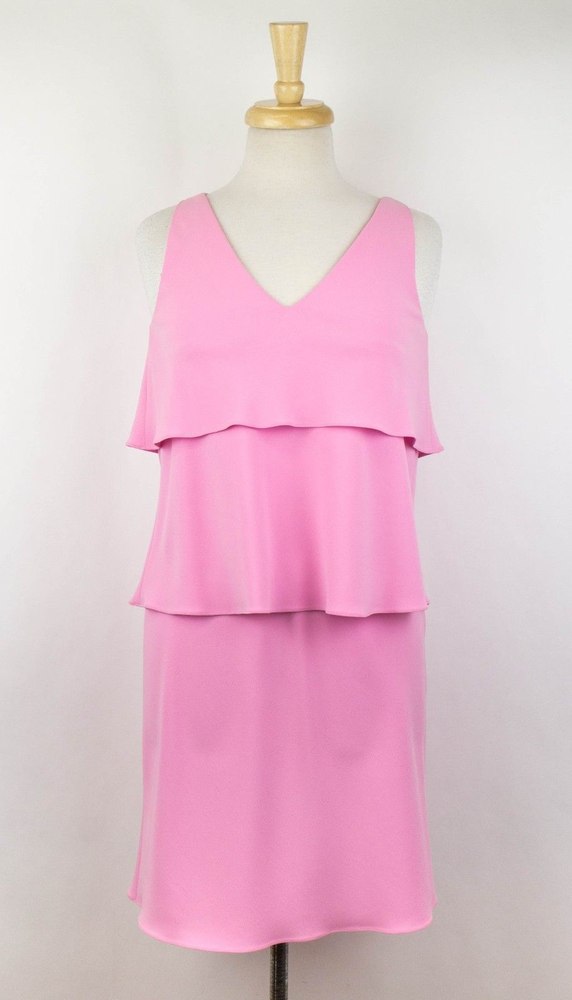 MOSCHINO BOUTIQUE Women’s Pink Sleeveless Ruffled Tiered Dress