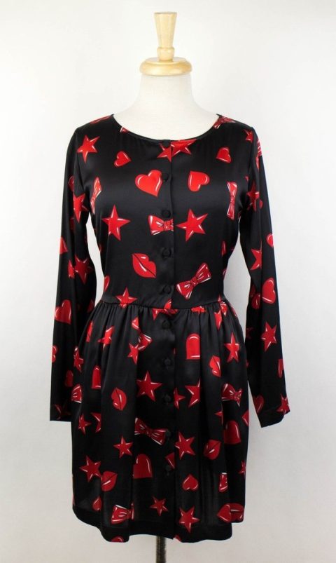 MOSCHINO COUTURE X JEREMY SCOTT Women’s ‘Stars Hearts Bow Ties’ Dress