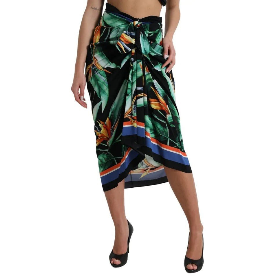 Dolce & Gabbana Strelitzia High Waist Wrap Midi Women’s Skirt (Pre-Owned) 7732462387260