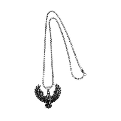 Tarnish Resistant Silver Plated Eagle Chain Necklace