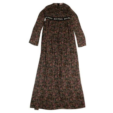 Long Floral Logo Dress