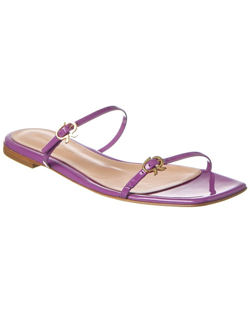 Gianvito Rossi Ribbon Cruise Patent Sandal 7603322454076