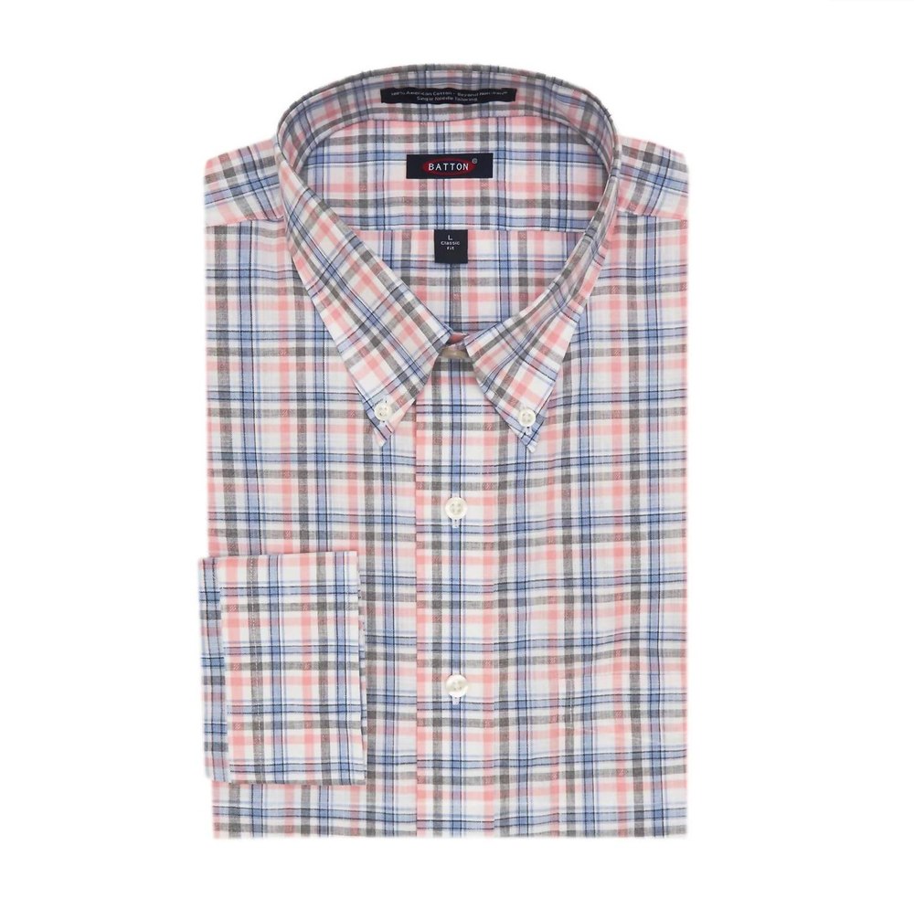 Men’s Tailored Fit Shirt In Pink/blue/grey 7732466188348