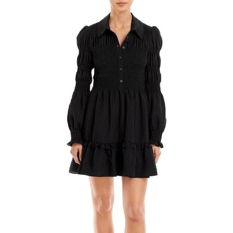 Shadow Stripe Shirtdress