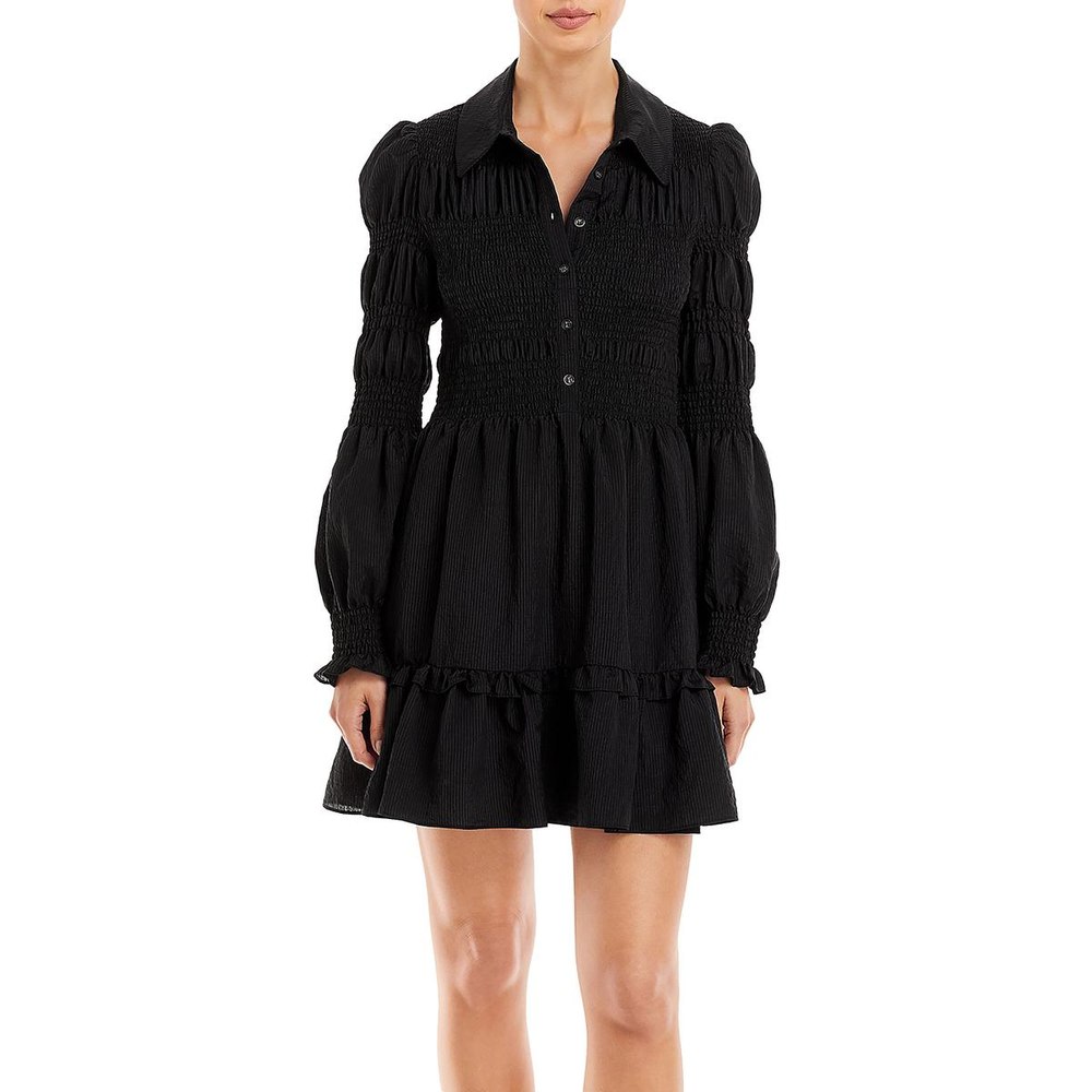 Shadow Stripe Shirtdress