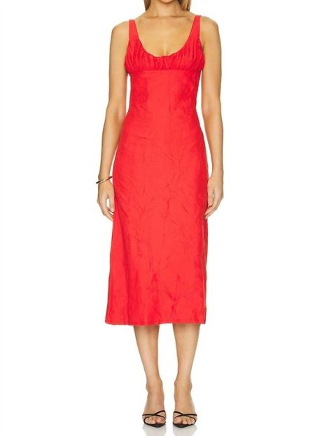 Julieta Dress In Cherry Red