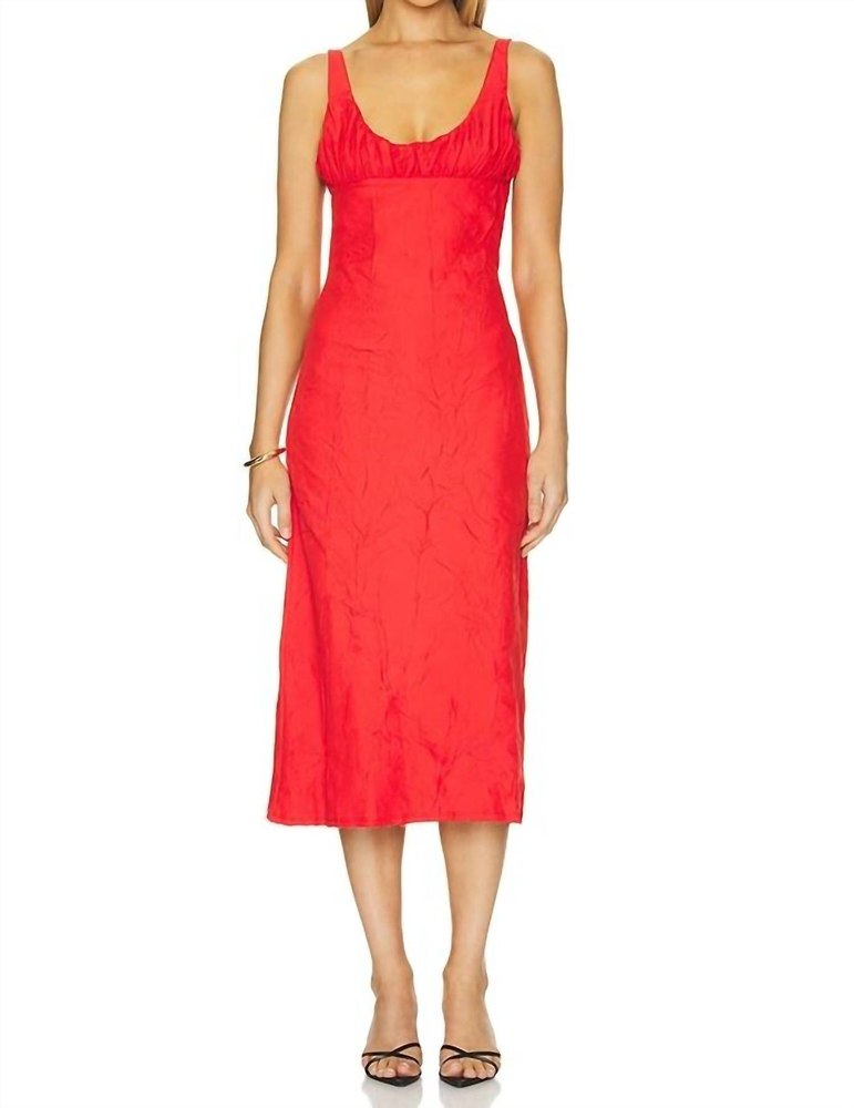 Julieta Dress In Cherry Red