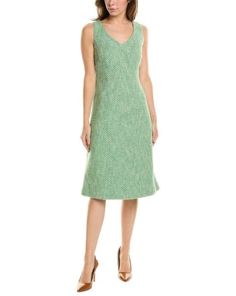 St. John Tweed Wool-Blend Dress