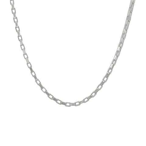 Tarnish Resistant Silver Plated Cable Chain Necklace