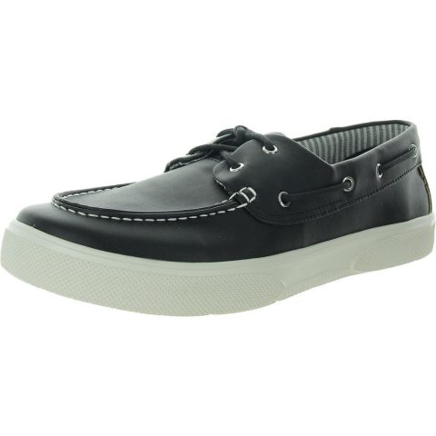 Halyard 2-Eye Lace-Up Faux Leather Boat Shoes