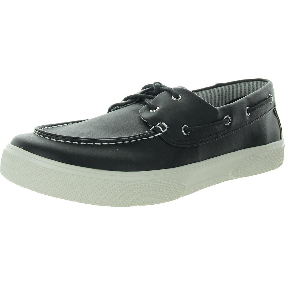 Halyard 2-Eye Lace-Up Faux Leather Boat Shoes