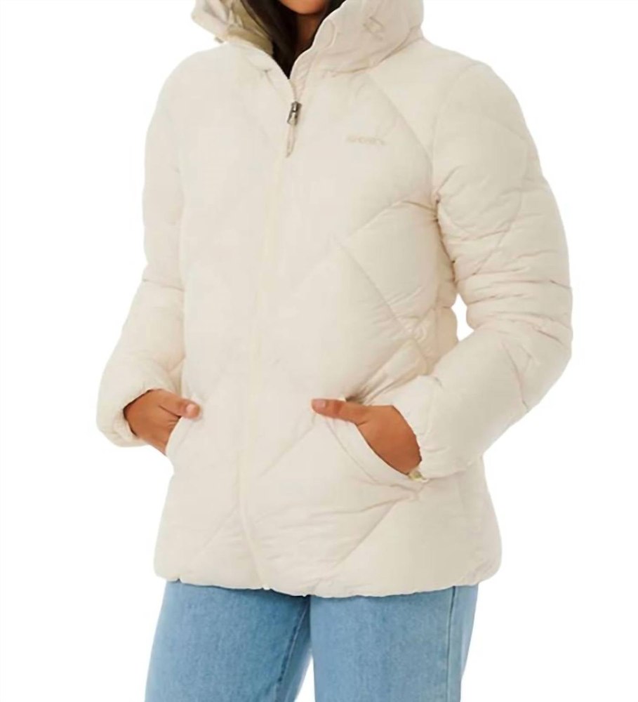 Shorebreak Puffer Jacket In Off White 7732482572348