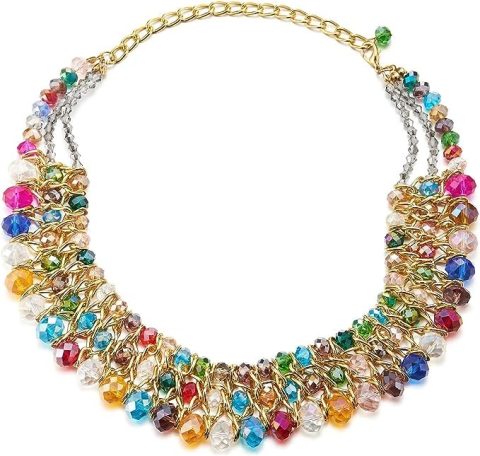 Products 18K Gold Multi Gemstone Necklace