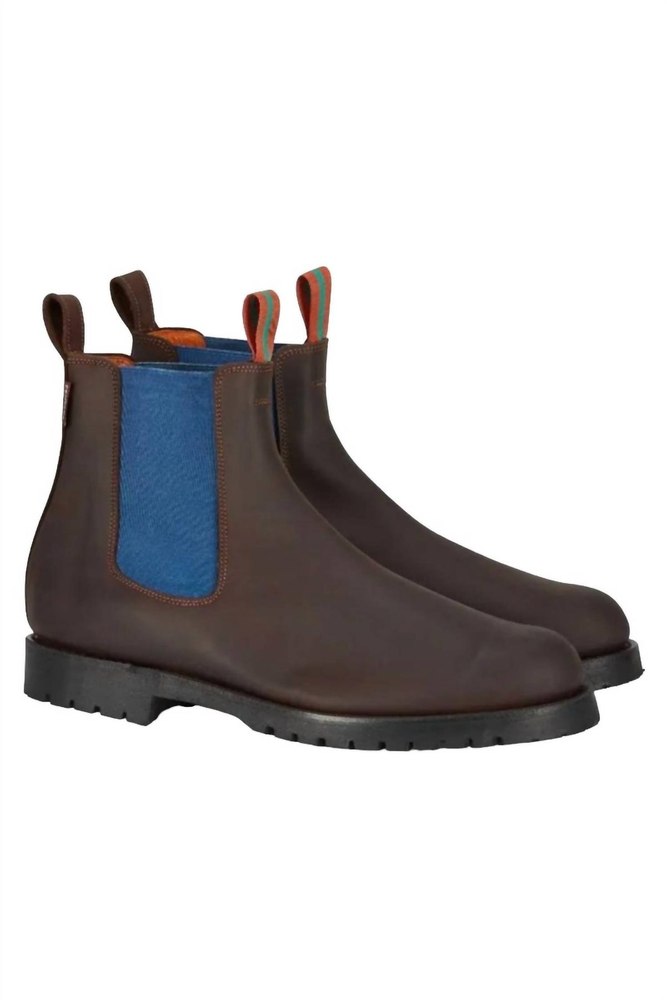 Men’s Nelson Leather Boot In Brown/blue 7732477493308
