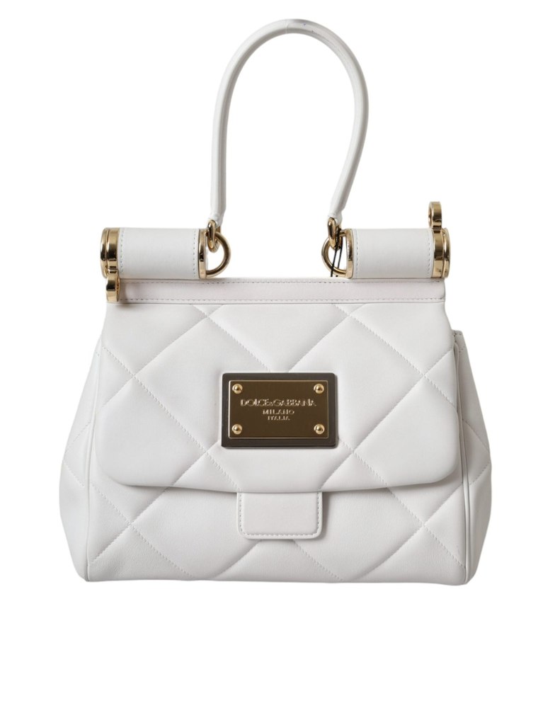 Dolce & Gabbana Calf Leather 90’s SICILY Shoulder Satchel Women’s Bag (Pre-Owned) 7732477657148
