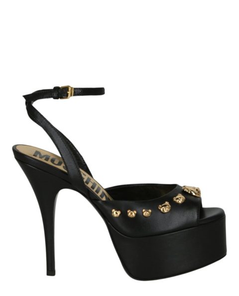 Teddy Studs Platform Heel Sandals