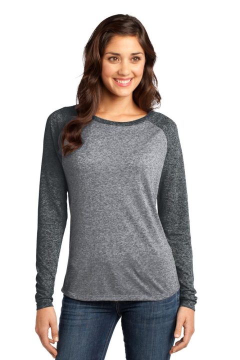 District – Juniors Microburn Long Sleeve Raglan Tee. DT262