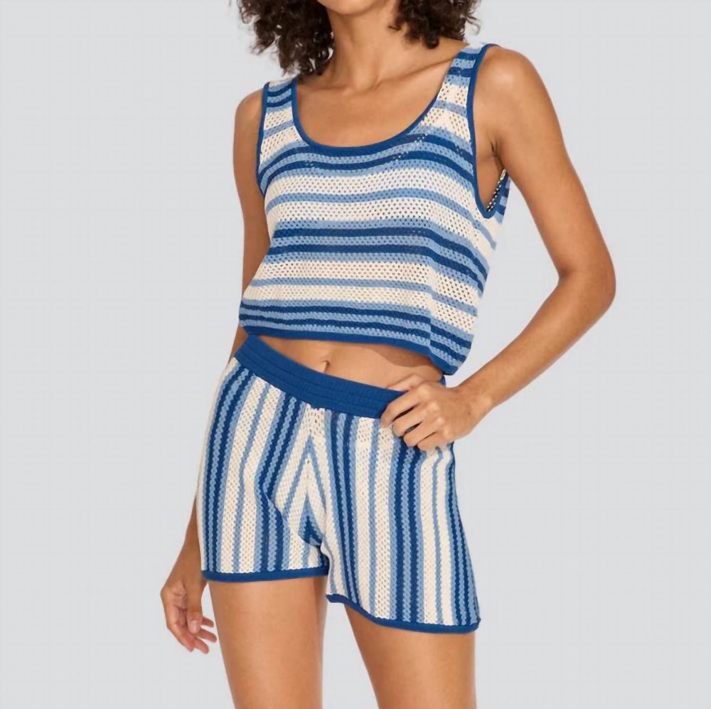 Charlie Short In Marine Blue Stripe 7732488634428
