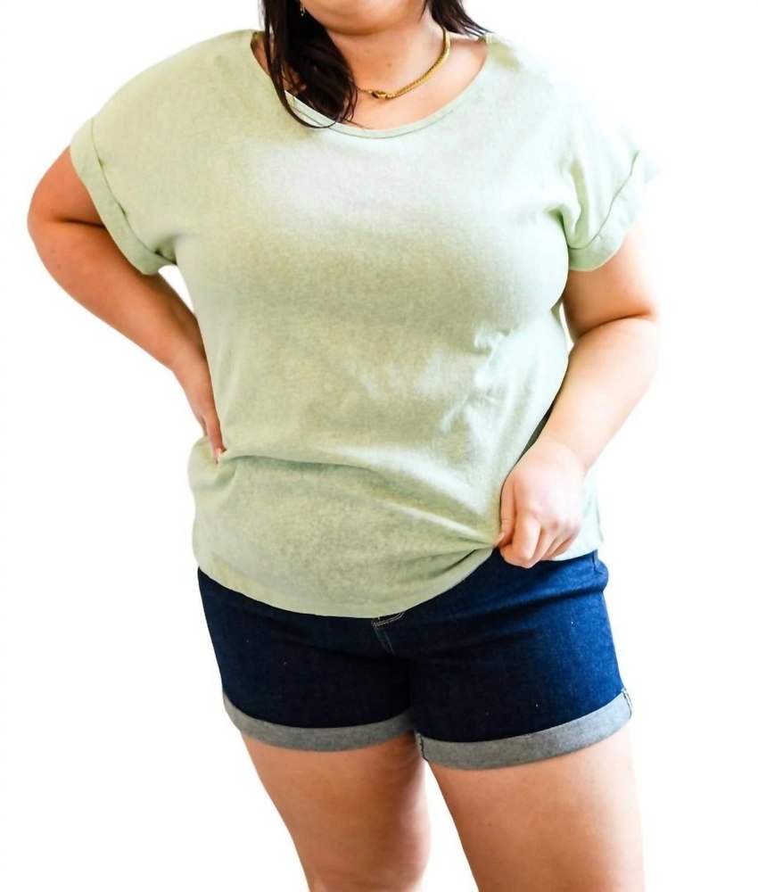 Found Favorite Lace Detail Top In Green 7732489715772
