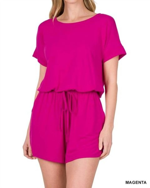 Real Cozy Romper In Magenta 7732492435516