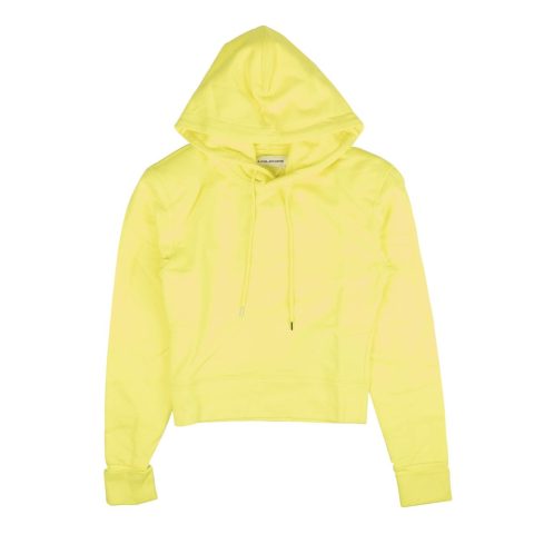 Neon Yellow Cotton Pullover Hoodie