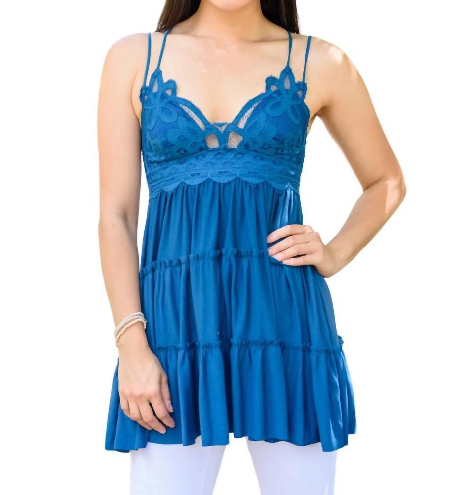Magic Touch Tank In Teal 7732495515708