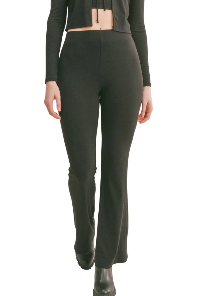 Mia Flare Pants In Black 7732495351868