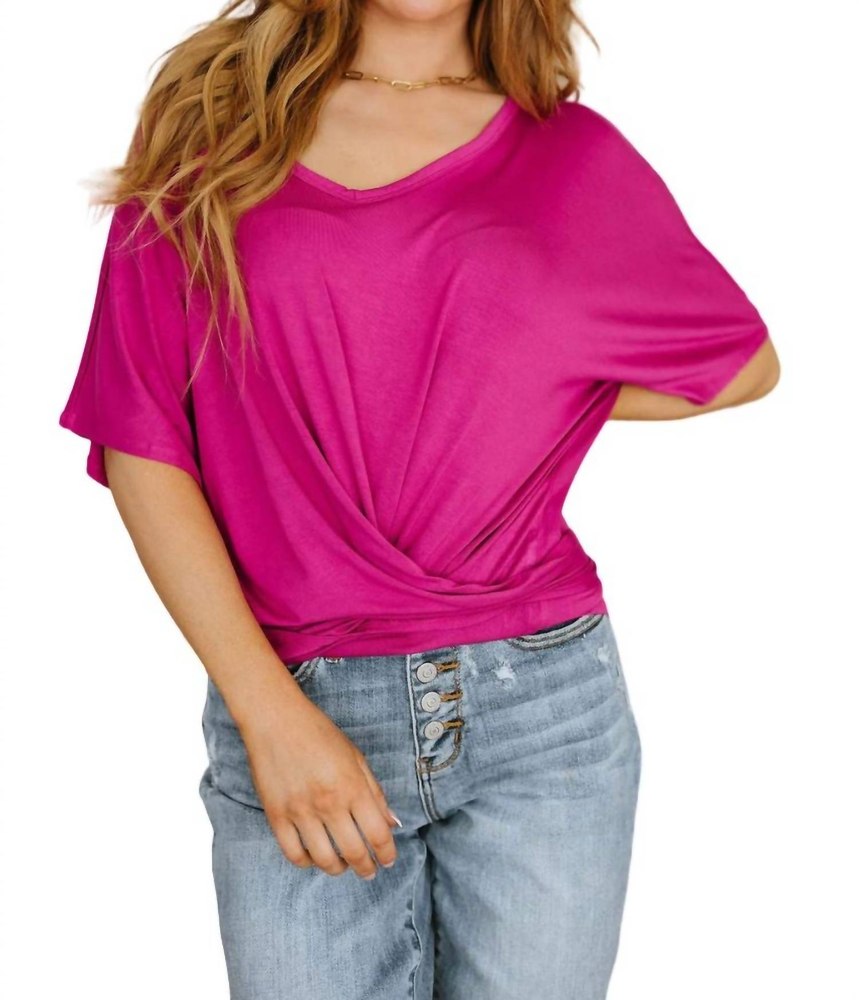 Tied Up With A Bow Top In Magenta 7732495253564