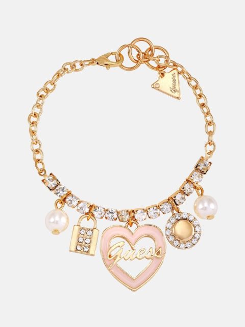 Gold-Tone Logo Heart Bracelet Box Set