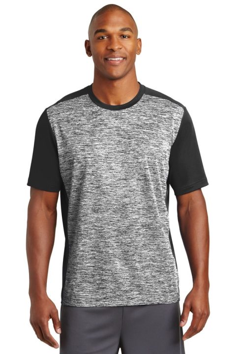 Sport-Tek Men’s PosiCharge Electric Heather Colorblock Tee ST395