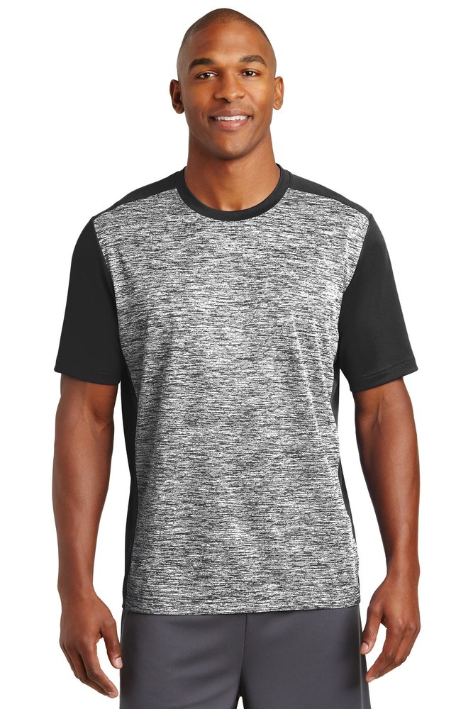 Sport-Tek Men’s PosiCharge Electric Heather Colorblock Tee ST395