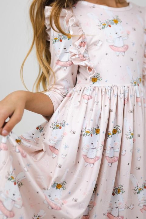 Don’t Worry, Be Hoppy Ruffle Twirl Dress