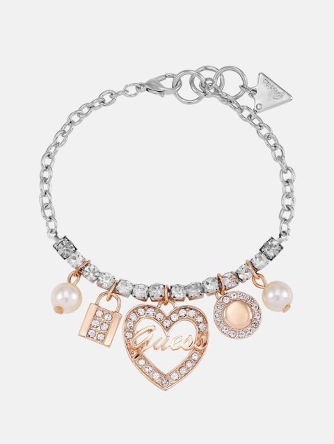 Mixed-Tone Logo Heart Bracelet Box Set