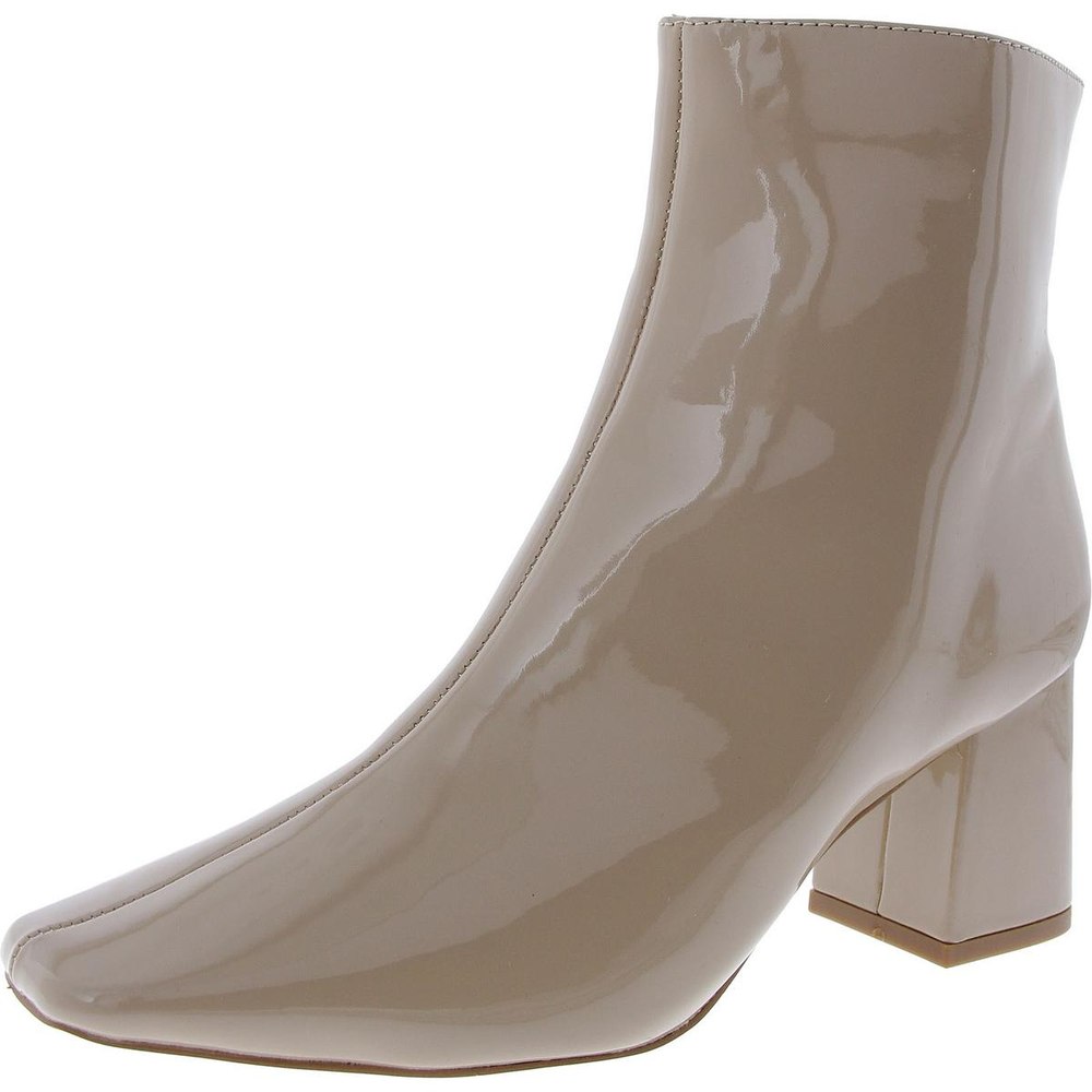 Zipper Patent Mid-Calf Boots