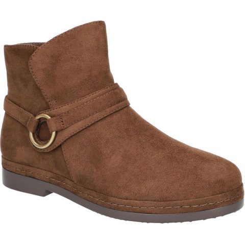 Izzy Buckle Faux Suede Ankle Boots