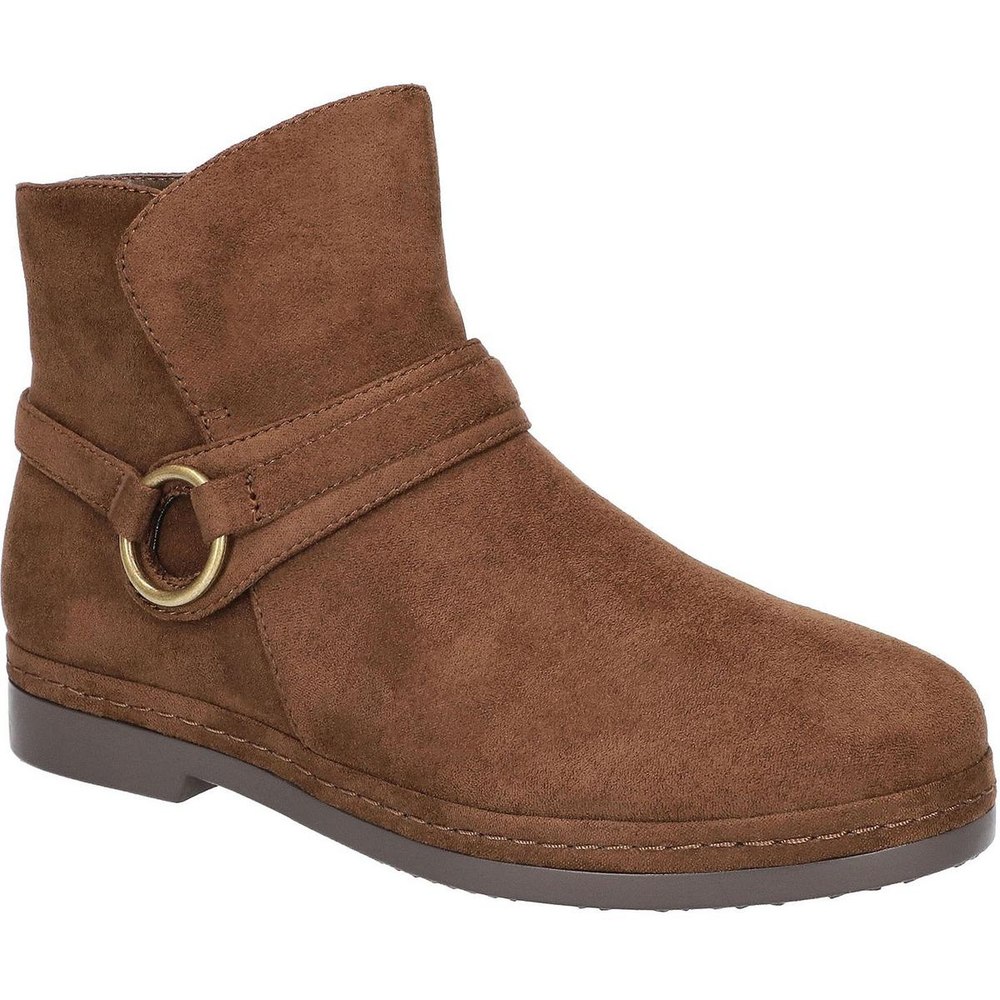 Izzy Buckle Faux Suede Ankle Boots