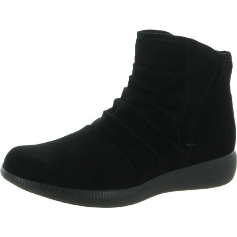 Scout Suede Ruched Ankle Boots