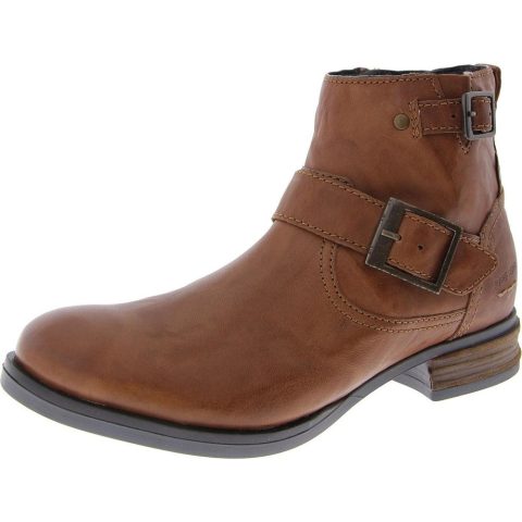 Sanja 16 Leather Buckle Ankle Boots