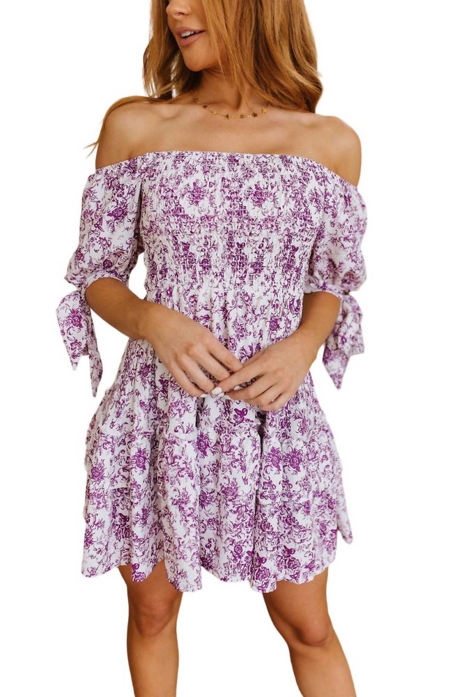 Pretty Little Thing Floral Dress In Violet 7732499742780