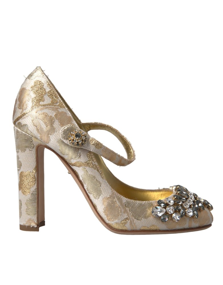 Dolce & Gabbana Jacquard Crystal Vally Heels Pumps Women’s Shoes (Pre-Owned)