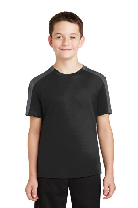 Sport-Tek Youth PosiCharge Competitor Sleeve-Blocked Tee YST354